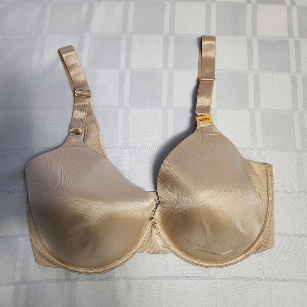 Vanity Fair 34DD  Satin Beige Underwire Bra